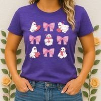 Pink Coquette Spooky Girly Halloween Women's T-Shirt thumb 2