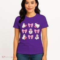 Pink Coquette Spooky Girly Halloween Women's T-Shirt thumb 4