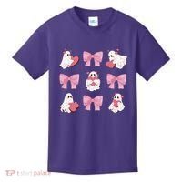 Pink Coquette Spooky Girly Halloween Kids T-Shirt thumb 0