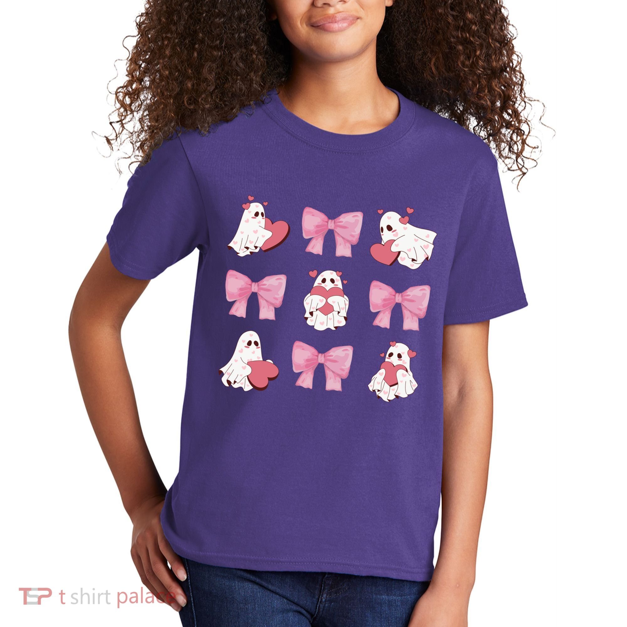 Pink Coquette Spooky Girly Halloween Kids T-Shirt
