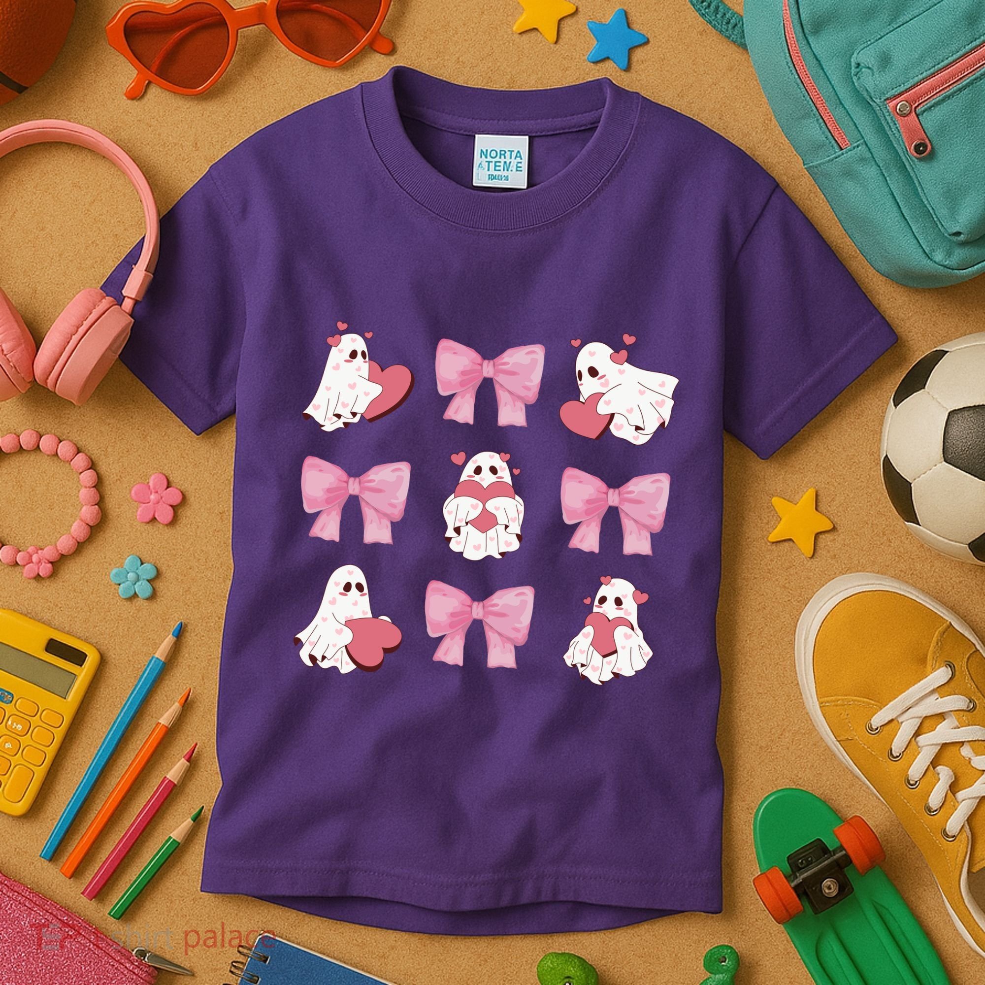 Pink Coquette Spooky Girly Halloween Kids T-Shirt