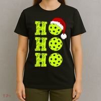 Pickleball Christmas Sana Ho Ho Ho T-Shirt thumb 4