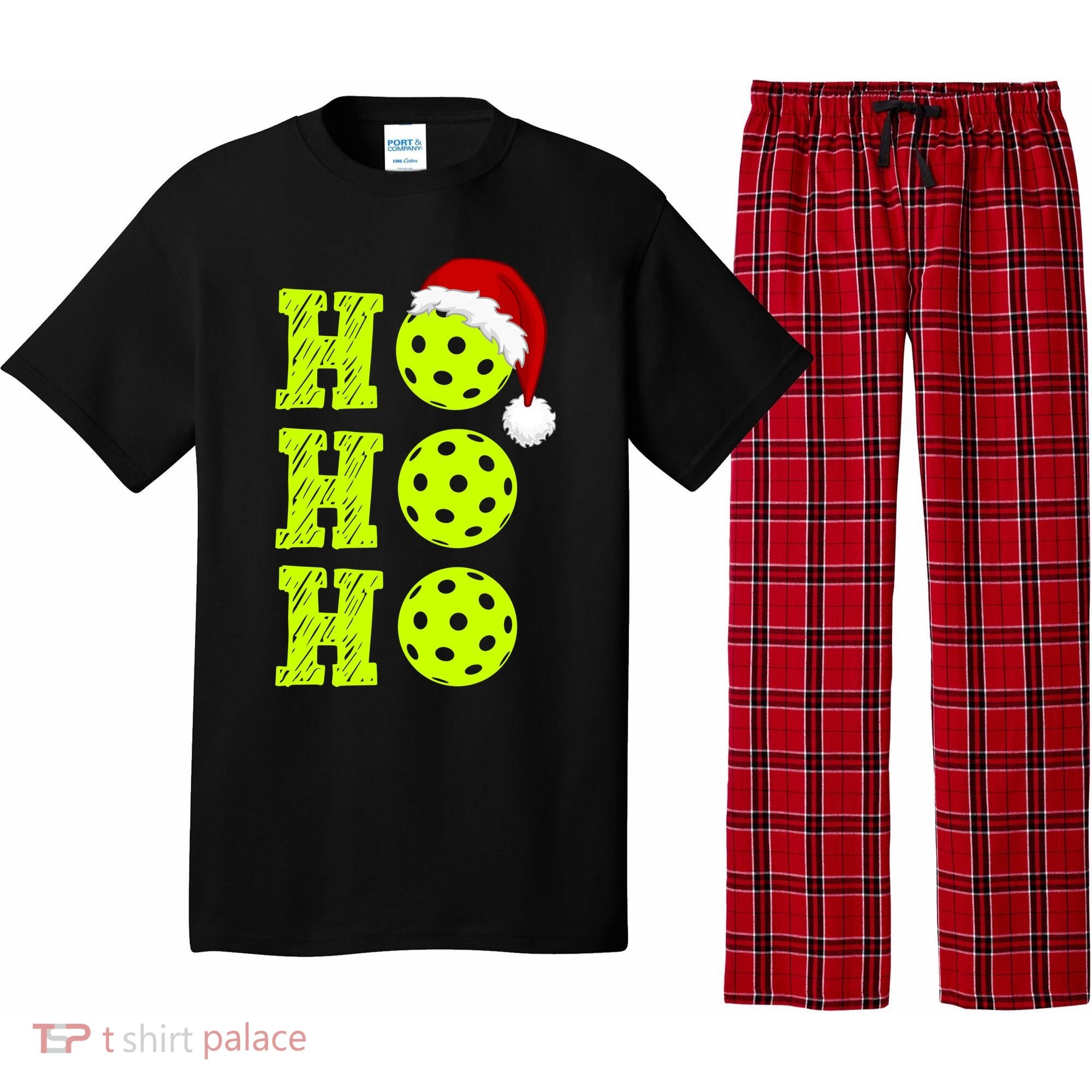 Pickleball Christmas Sana Ho Ho Ho Pajama Set