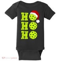 Pickleball Christmas Sana Ho Ho Ho Baby Bodysuit thumb 0