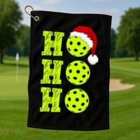 Pickleball Christmas Sana Ho Ho Ho Golf Towel thumb 1