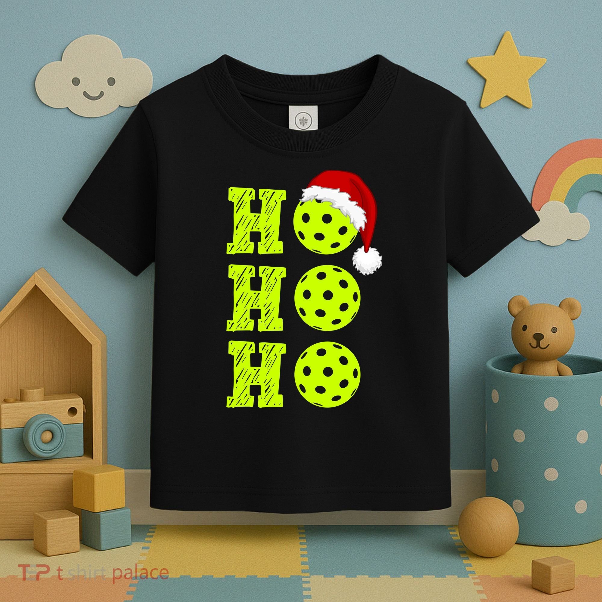 Pickleball Christmas Sana Ho Ho Ho Toddler T-Shirt