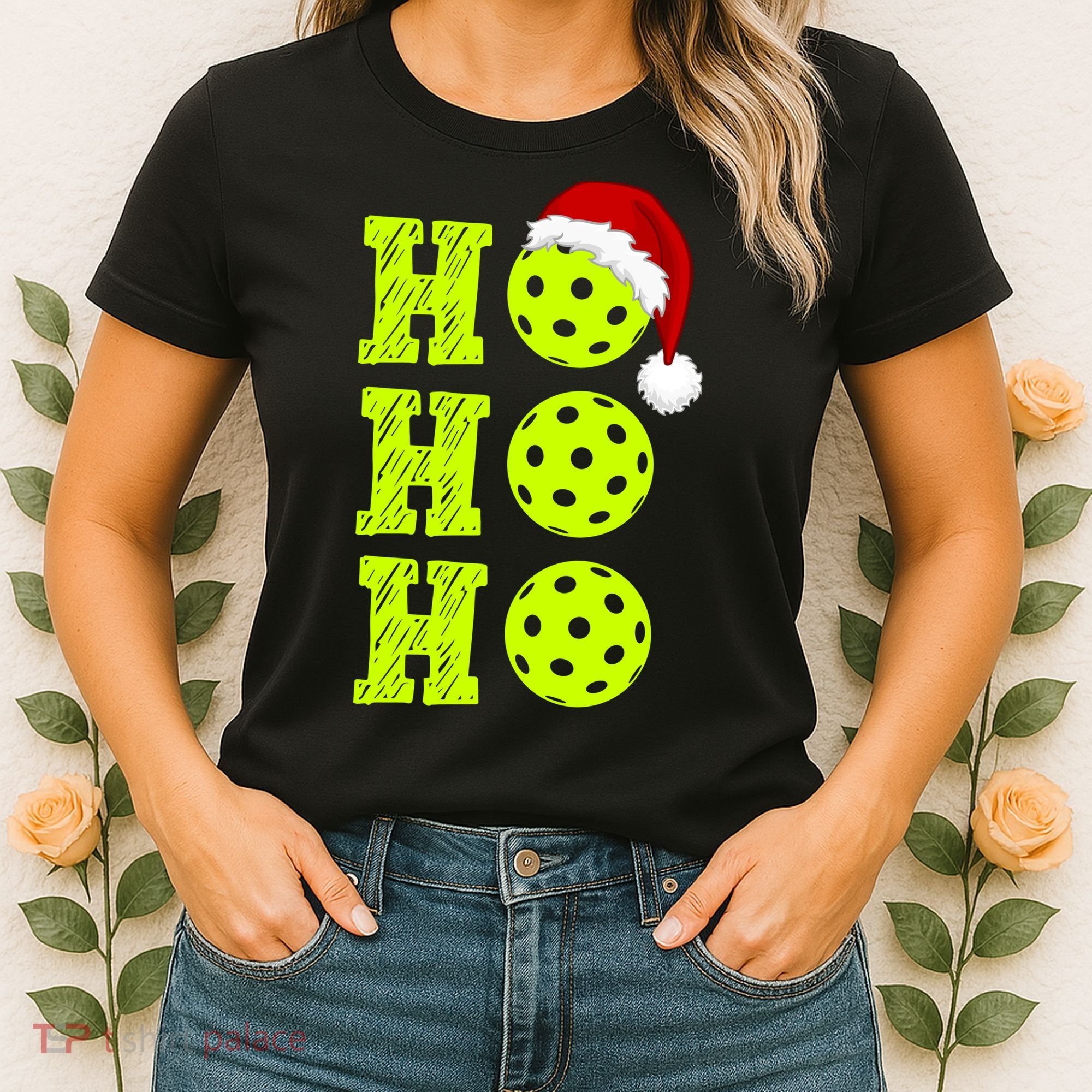 Pickleball Christmas Sana Ho Ho Ho Women's T-Shirt