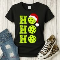 Pickleball Christmas Sana Ho Ho Ho Women's T-Shirt thumb 3