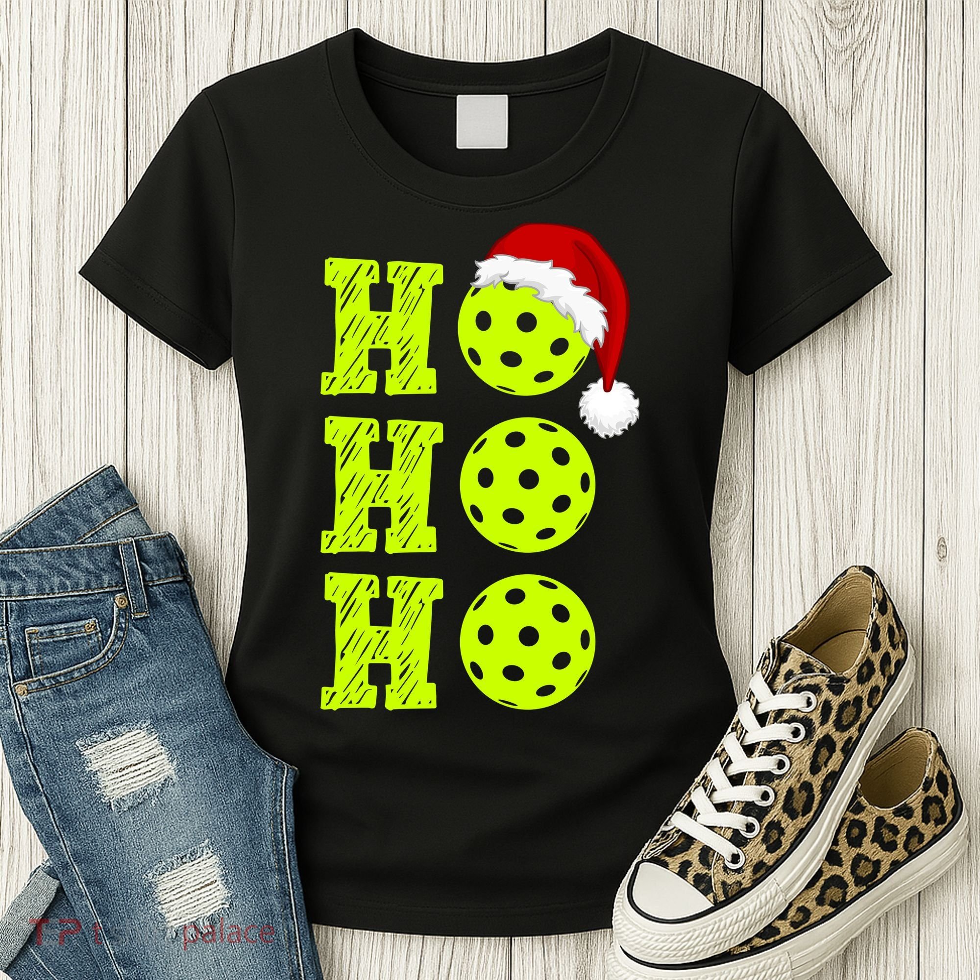 Pickleball Christmas Sana Ho Ho Ho Women's T-Shirt