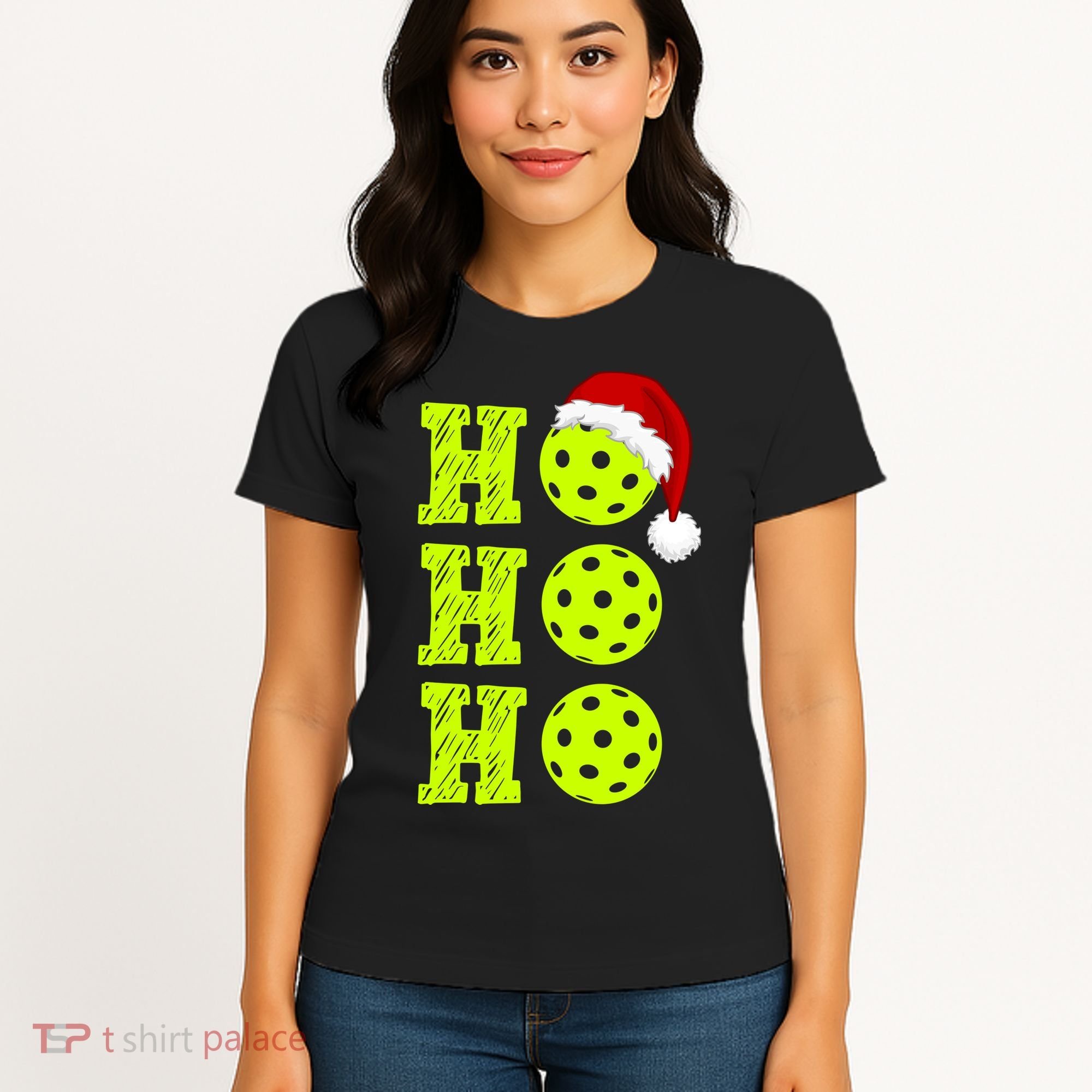 Pickleball Christmas Sana Ho Ho Ho Women's T-Shirt