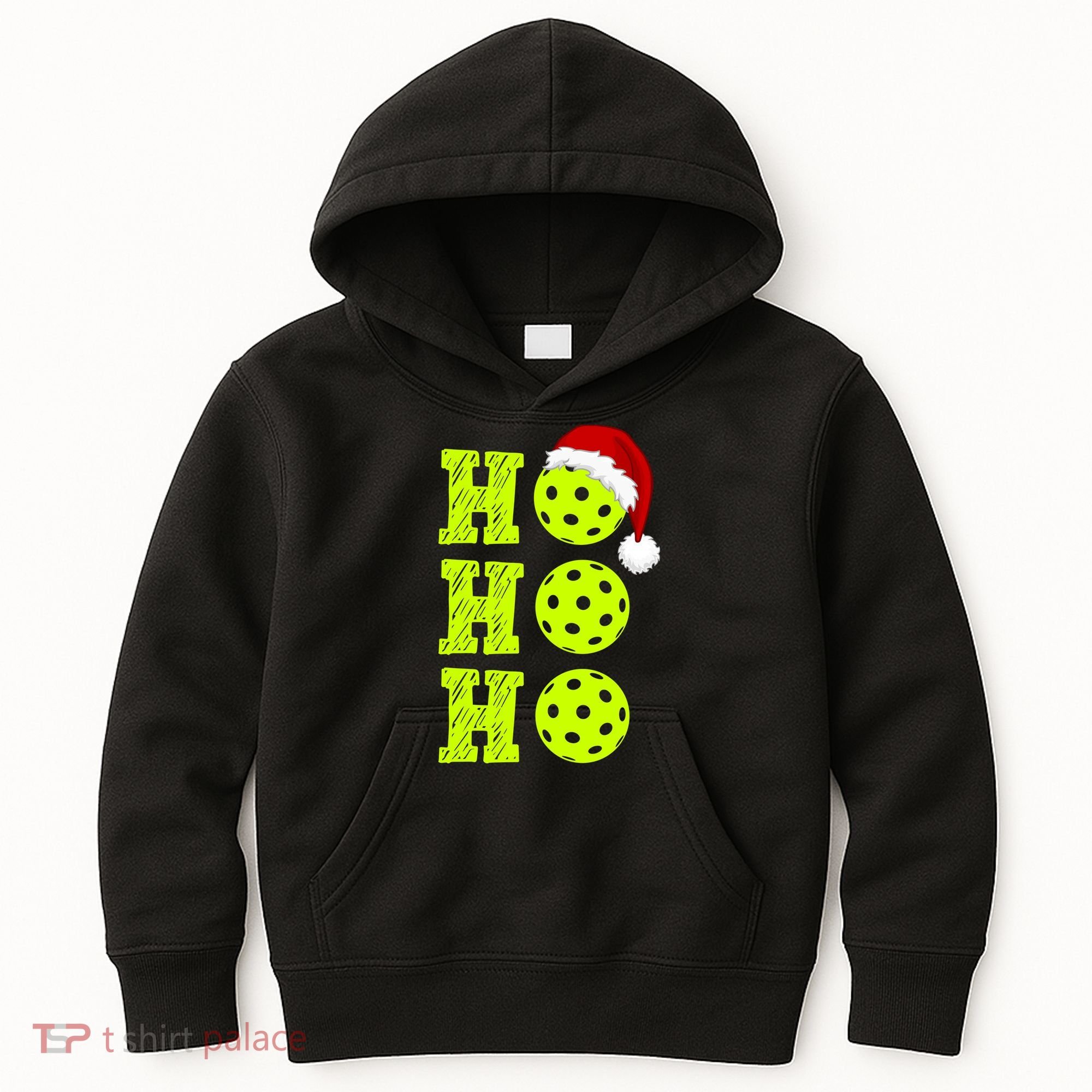 Pickleball Christmas Sana Ho Ho Ho Kids Hoodie