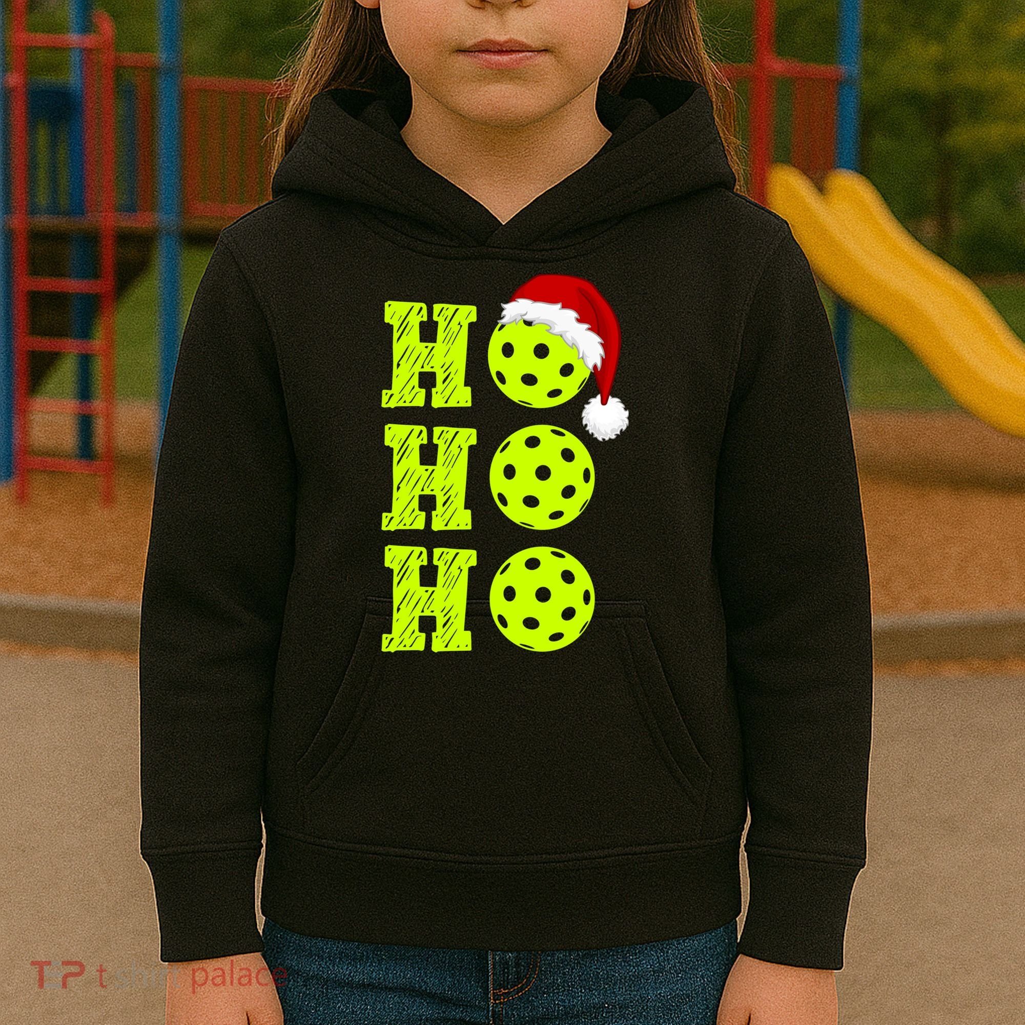 Pickleball Christmas Sana Ho Ho Ho Kids Hoodie