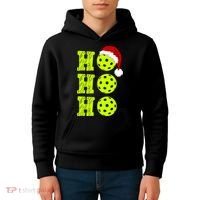 Pickleball Christmas Sana Ho Ho Ho Kids Hoodie thumb 4