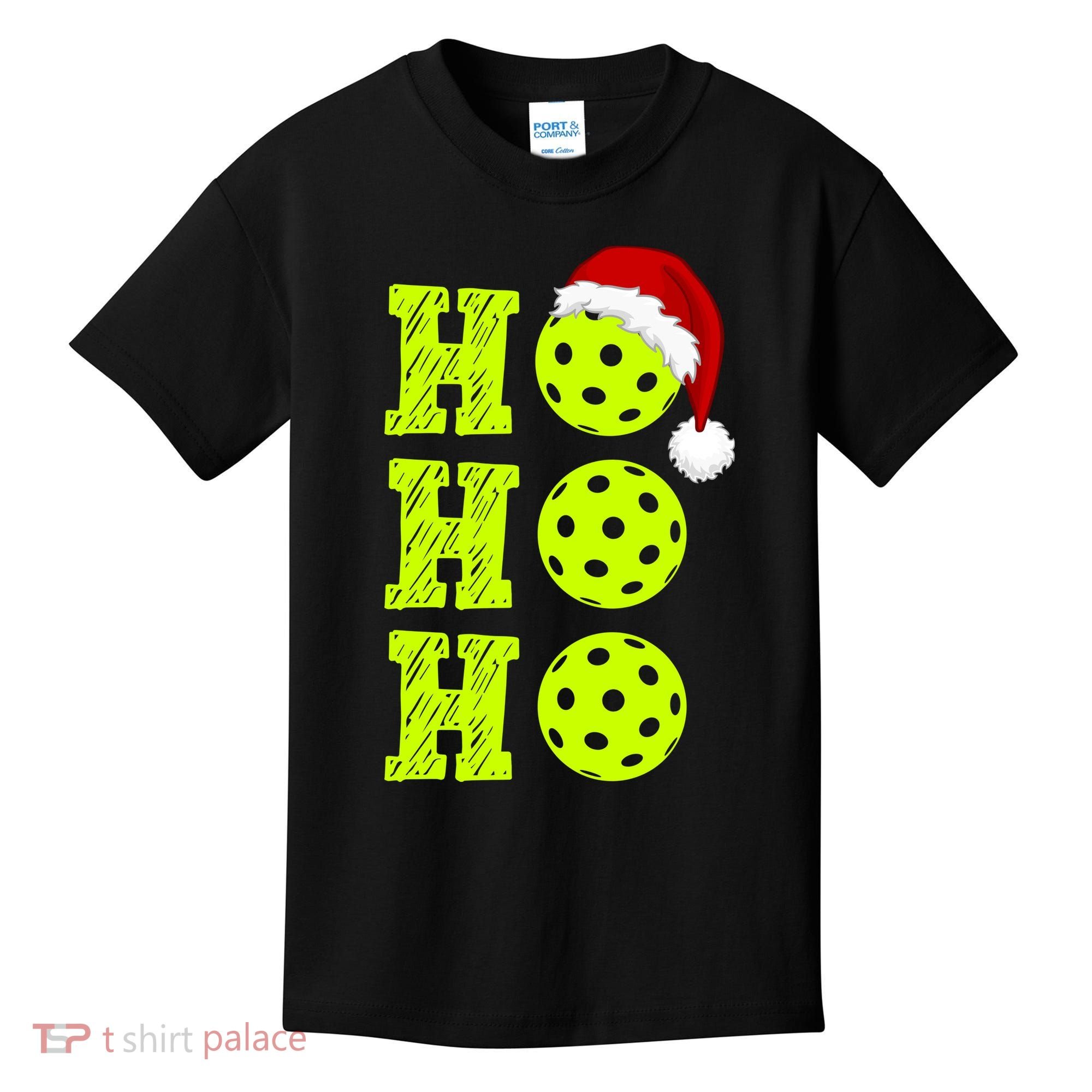Pickleball Christmas Sana Ho Ho Ho Kids T-Shirt