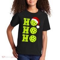 Pickleball Christmas Sana Ho Ho Ho Kids T-Shirt thumb 2
