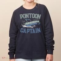 Pontoon Captain Shirt, Who's The Captain Of This Ship? Women's Sweatshirt thumb 0