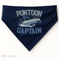 Pontoon Captain Shirt, Who's The Captain Of This Ship? USA-Made Doggie Bandana thumb 0