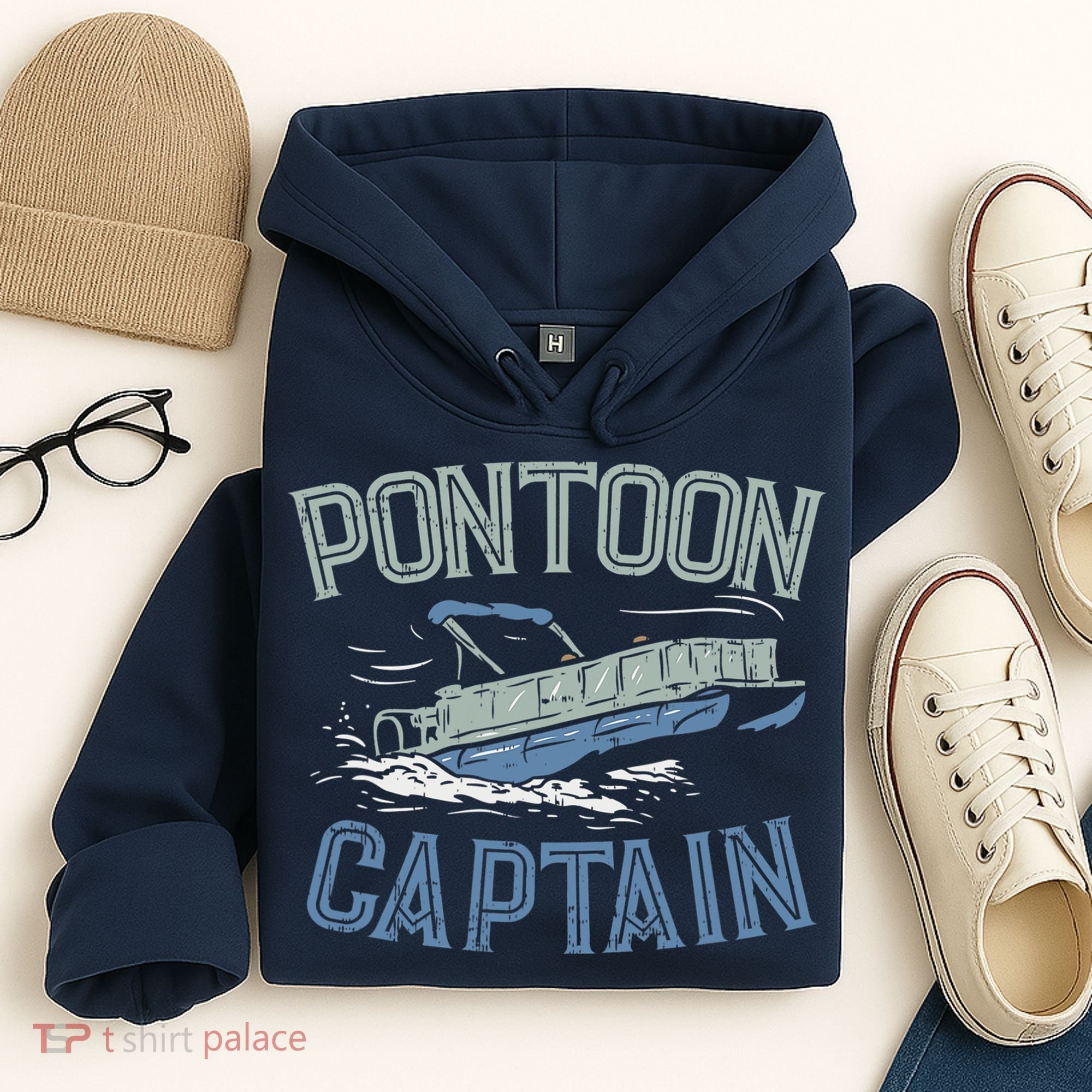 Pontoon Captain Shirt, Who's The Captain Of This Ship? Hoodie