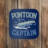 Pontoon Captain Shirt, Who's The Captain Of This Ship? Coaster thumb 0