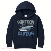 Pontoon Captain Shirt, Who's The Captain Of This Ship? Kids Hoodie thumb 0