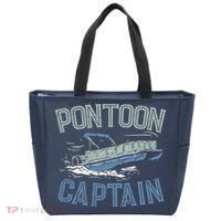 Pontoon Captain Shirt, Who's The Captain Of This Ship? Tote Bag thumb 0