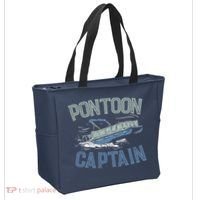 Pontoon Captain Shirt, Who's The Captain Of This Ship? Tote Bag thumb 2