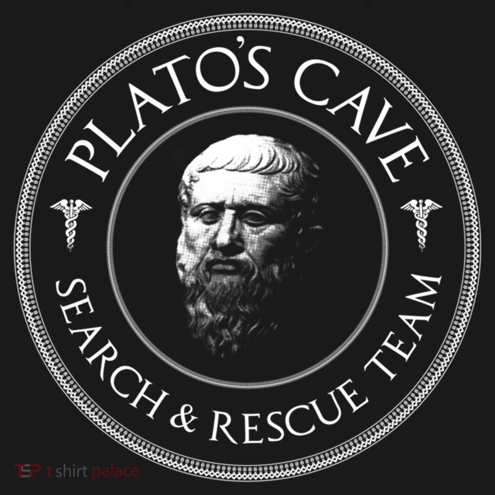 Plato's Cave Search And Rescue Team Funny Philosopher Great Gift Meaningful Gift USA-Made Doggie Bandana