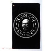 Plato's Cave Search And Rescue Team Funny Philosopher Great Gift Meaningful Gift Golf Towel thumb 0