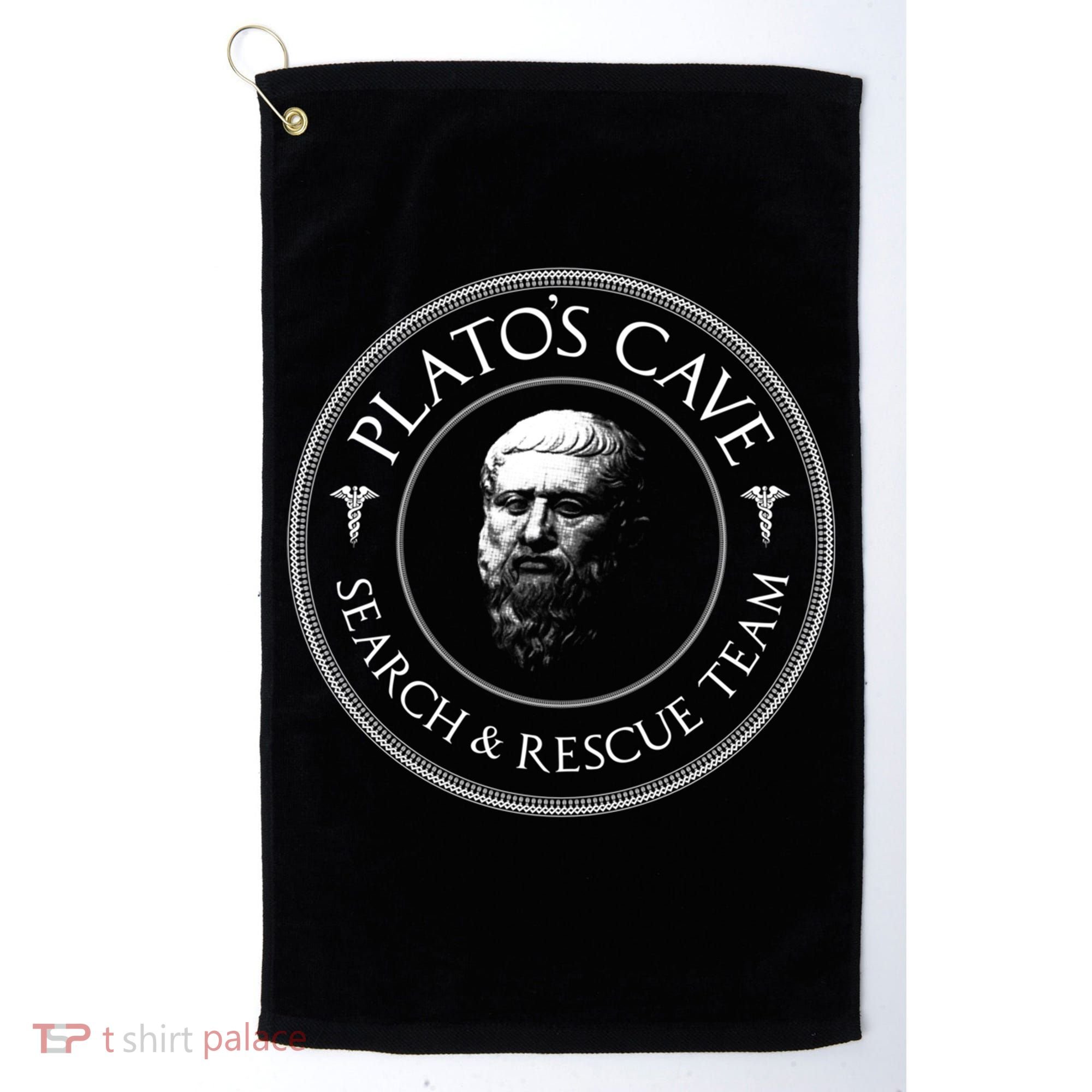 Plato's Cave Search And Rescue Team Funny Philosopher Great Gift Meaningful Gift Golf Towel