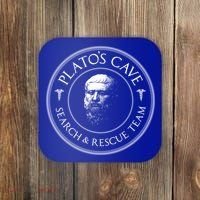 Plato's Cave Search And Rescue Team Funny Philosopher Great Gift Meaningful Gift Coaster thumb 0