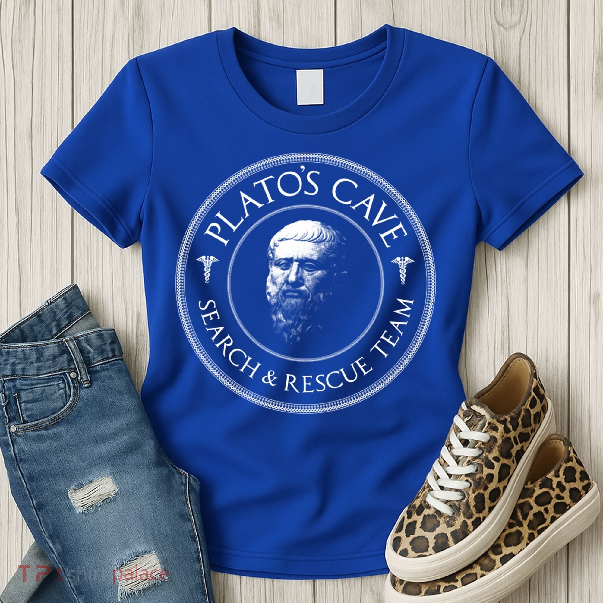 Plato's Cave Search And Rescue Team Funny Philosopher Great Gift Meaningful Gift Women's T-Shirt