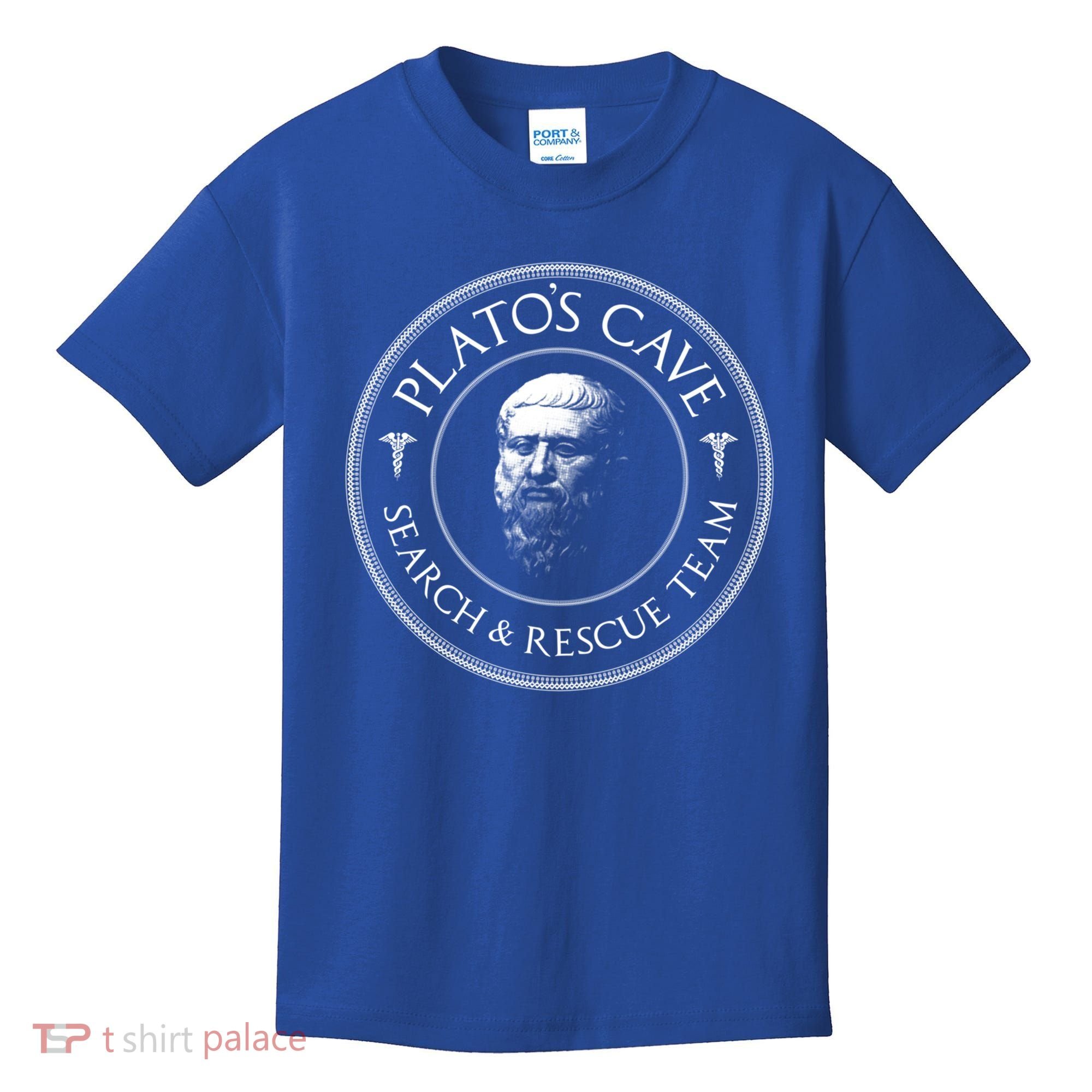 Plato's Cave Search And Rescue Team Funny Philosopher Great Gift Meaningful Gift Kids T-Shirt