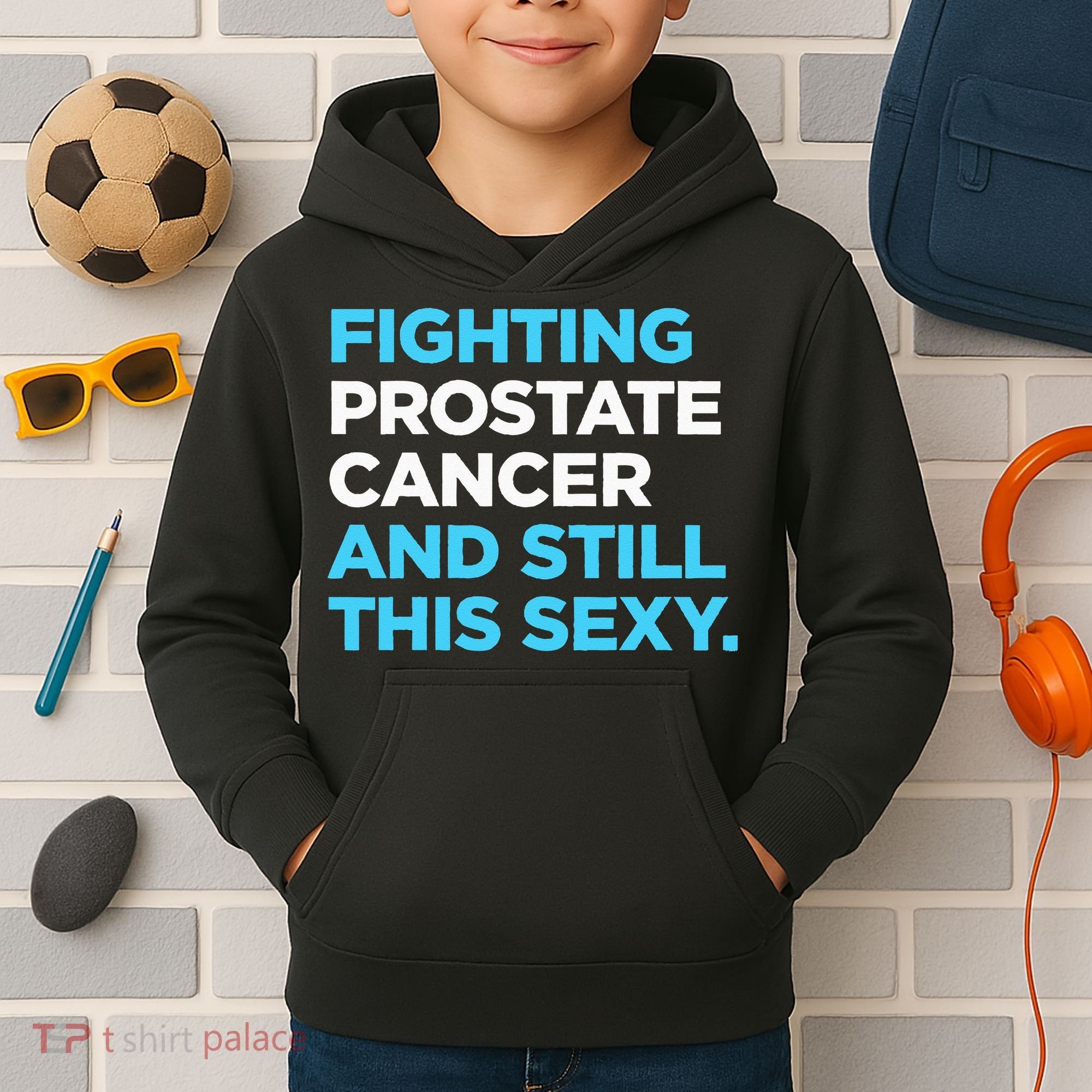 Prostate Cancer Survivor Sexy Warrior DA1 Kids Hoodie
