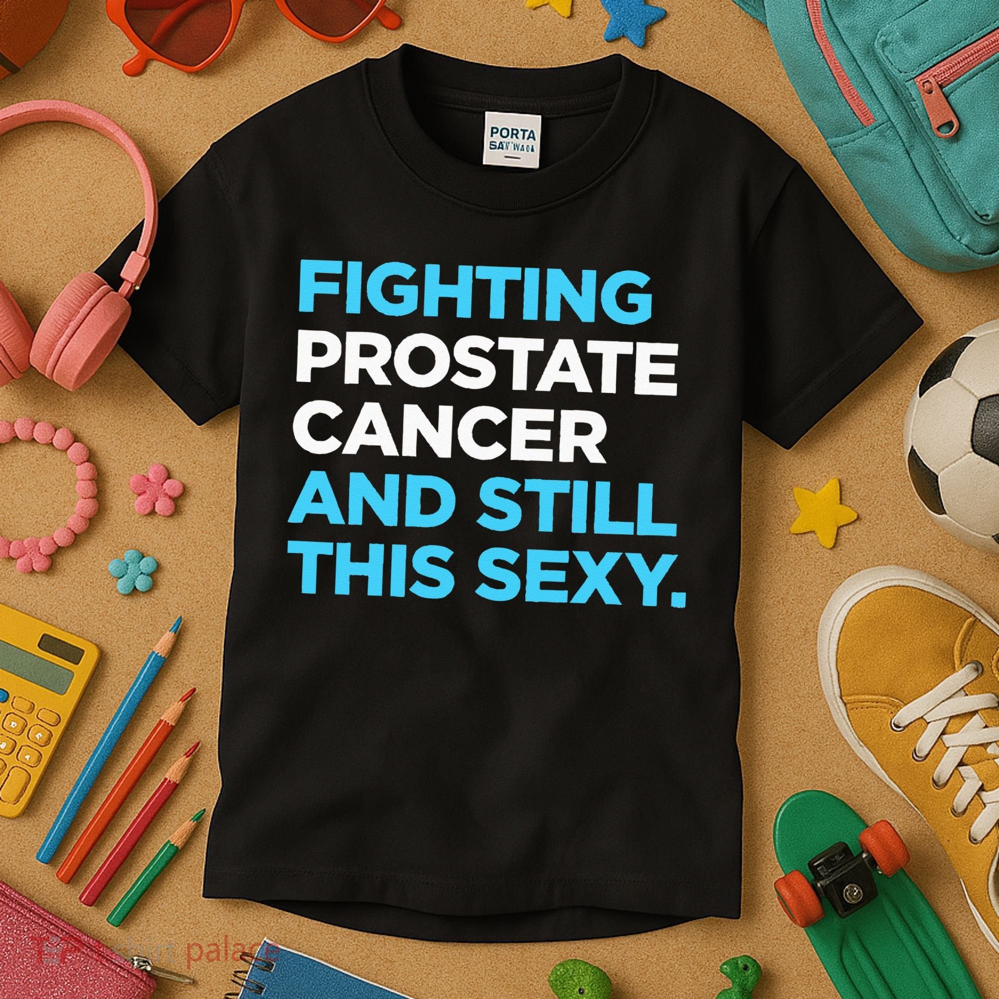 Prostate Cancer Survivor Sexy Warrior DA1 Kids T-Shirt