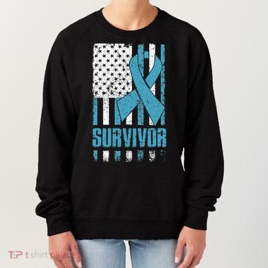 Prostate Cancer Survivor Bold Blue Ribbon Women's Sweatshirt