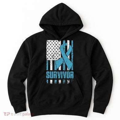 Prostate Cancer Survivor Bold Blue Ribbon Hoodie
