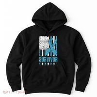 Prostate Cancer Survivor Bold Blue Ribbon Hoodie thumb 0