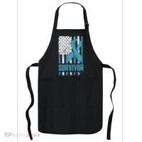 Prostate Cancer Survivor Bold Blue Ribbon Apron thumb 0