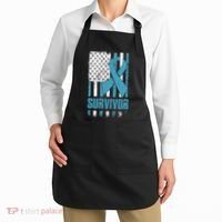 Prostate Cancer Survivor Bold Blue Ribbon Apron thumb 2