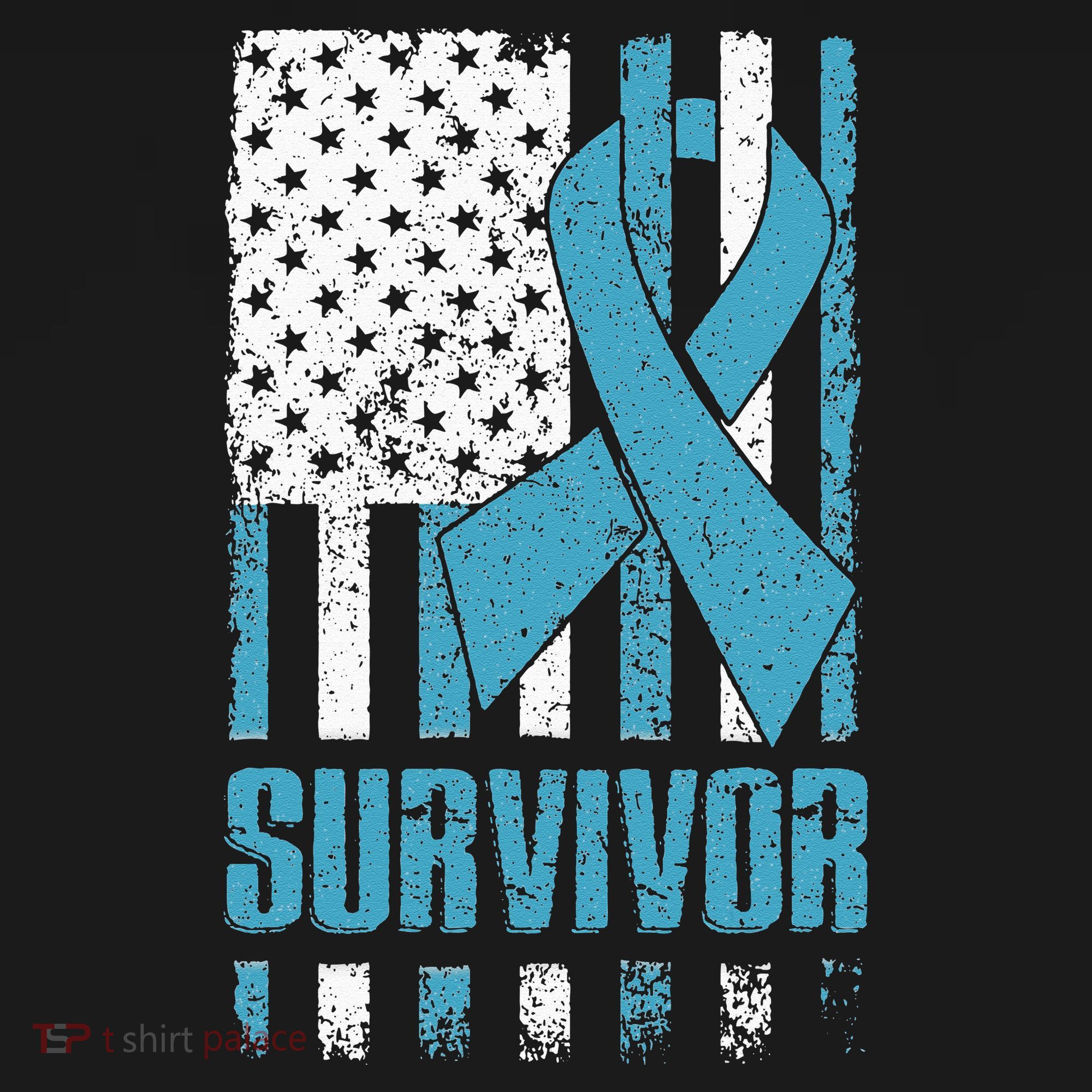 Prostate Cancer Survivor Bold Blue Ribbon Apron