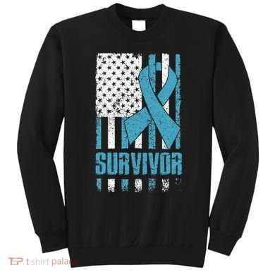 Prostate Cancer Survivor Bold Blue Ribbon Sweatshirt