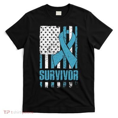 Prostate Cancer Survivor Bold Blue Ribbon T-Shirt