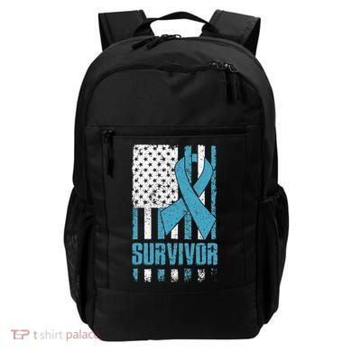 Prostate Cancer Survivor Bold Blue Ribbon Backpack