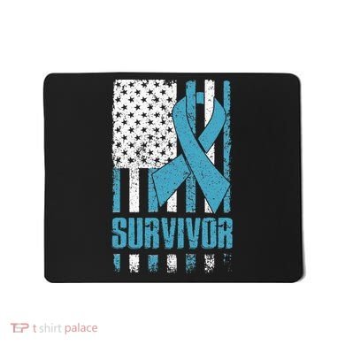 Prostate Cancer Survivor Bold Blue Ribbon Mousepad
