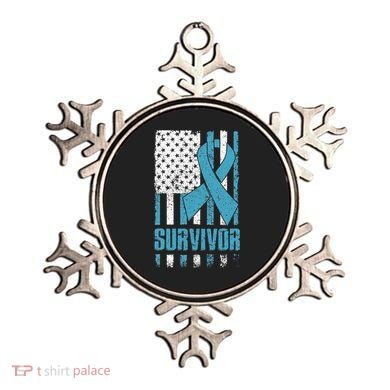 Prostate Cancer Survivor Bold Blue Ribbon Ornament