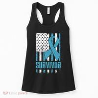 Prostate Cancer Survivor Bold Blue Ribbon Women's Tank Top thumb 0
