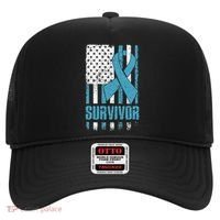 Prostate Cancer Survivor Bold Blue Ribbon Hat thumb 0