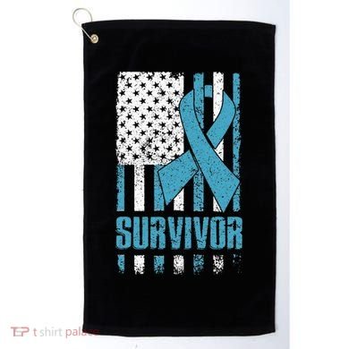 Prostate Cancer Survivor Bold Blue Ribbon Golf Towel