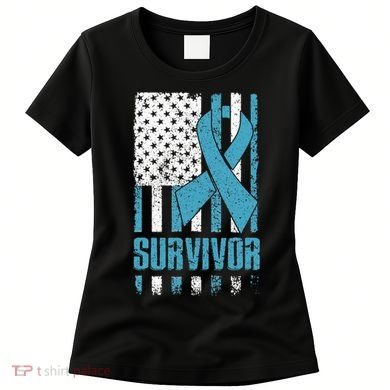 Prostate Cancer Survivor Bold Blue Ribbon Women's T-Shirt