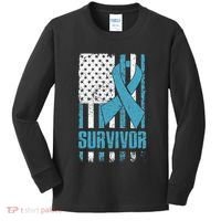 Prostate Cancer Survivor Bold Blue Ribbon Kids Long Sleeve Shirt thumb 0